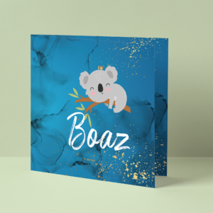 Geboortekaartje Boaz Voorzijde